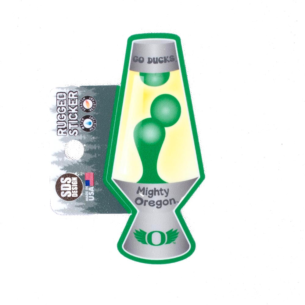 O Wings, Green, Stickers, Home & Auto, 3.5", SDS Design, Lava Lamp design, Mighty Oregon, 949476